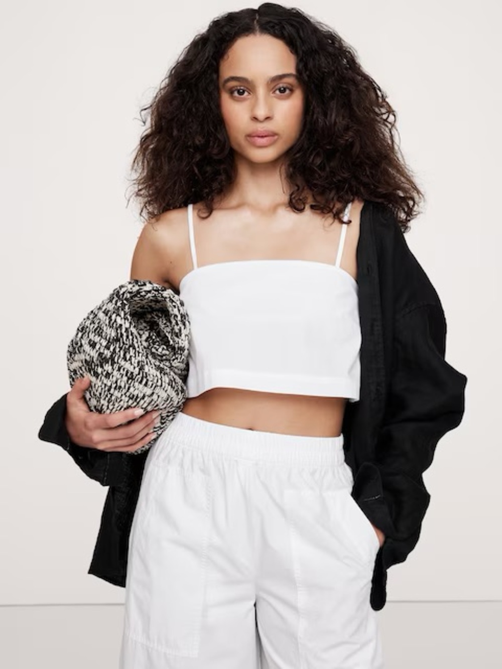 Banana Republic Cropped Poplin Cami